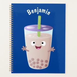 Joli personnage de dessin animé boba thé bulle
