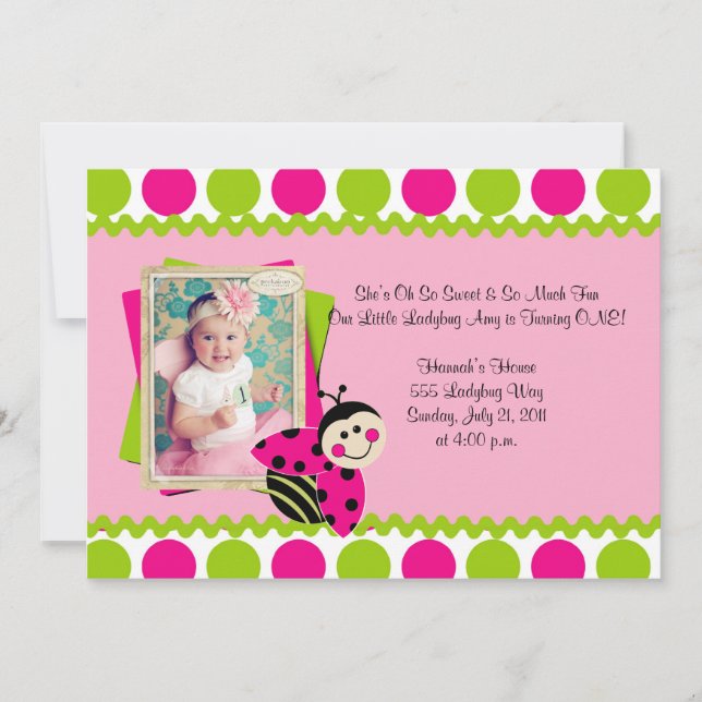 Joli petit Invitation de Ladybug (Devant)
