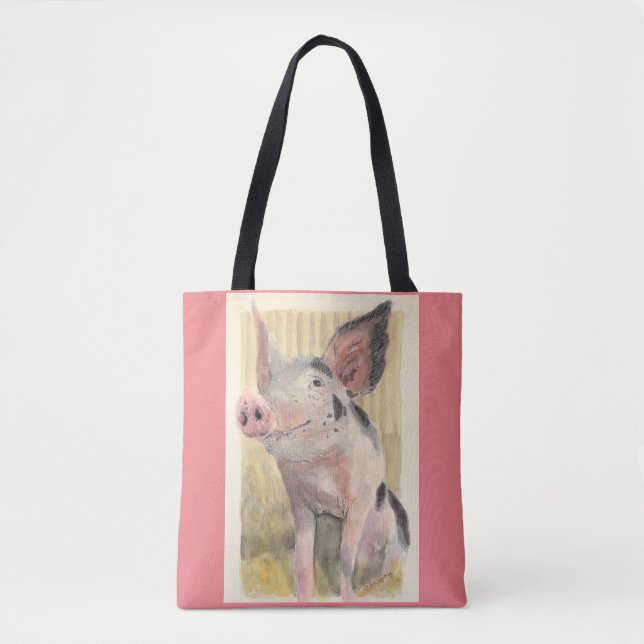 Joli petit Sac fourre-tout de cochon (Devant)