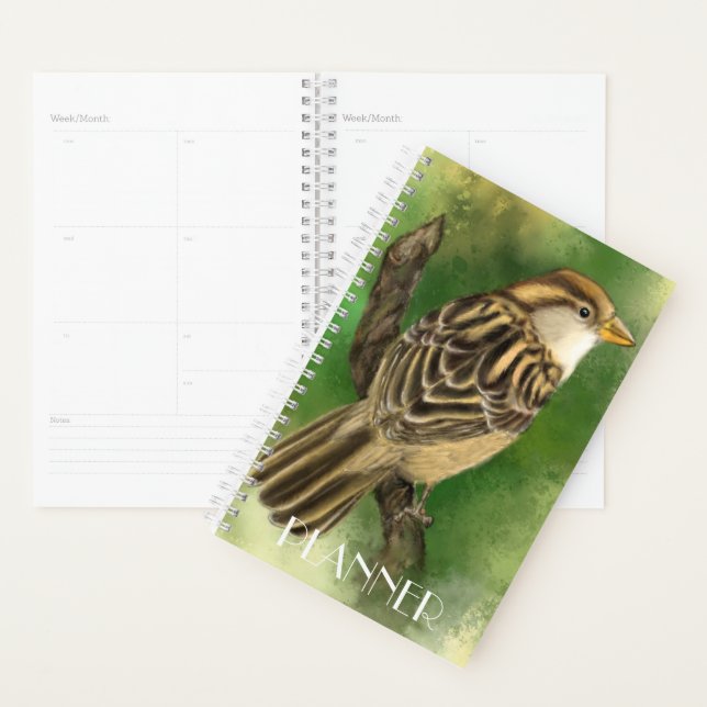 Joli planificateur Little Sparrow (Devant avec enveloppe)