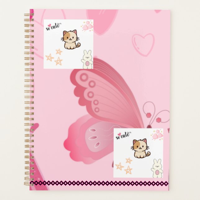 Joli planificateur rose moderne (Devant)