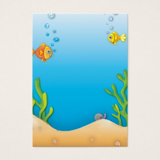 joli poisson bulle scène sous-marine (Devant)