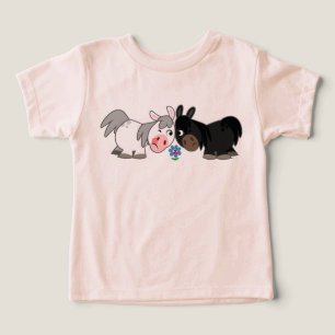 Joli Poney Cartoon Standoff T-shirt bébé