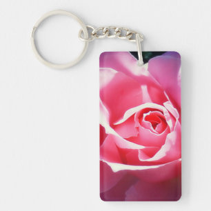 Joli porte-clés en acrylique rose
