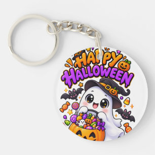 Joli porte-clés fantôme de Halloween en bonbon cit