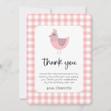 Joli poulet Carte de remerciements photo