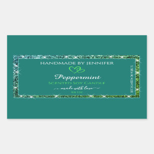 Joli produit vert Turquoise Étiquette Parties scin