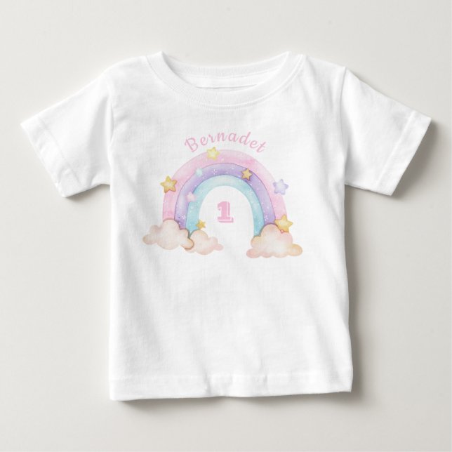 Joli Rainbow Birthday Baby T-Shirt (Devant)