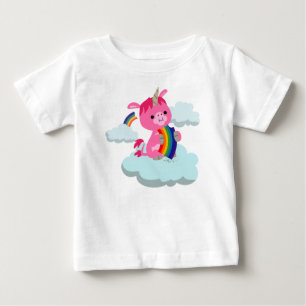 Joli Rainbow Manger Cartoon Unicorn Baby T-shirt