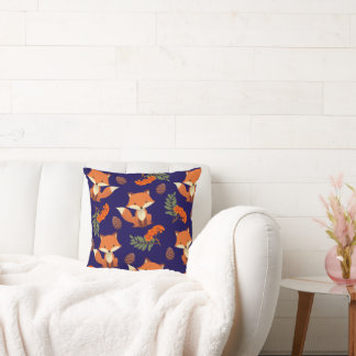 Joli renard de couleur automne coussin pour les en