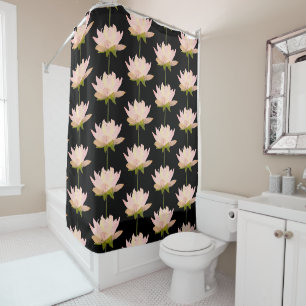 Joli rideau de douche fleuri