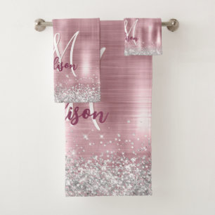 Joli rose blush argent faux parties scintillant mo
