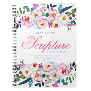 Joli rose Floral nommé Carnet d'écriture