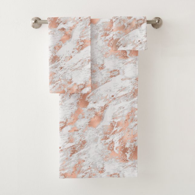 Joli Rose or blanc brillant marbre     (En situation)
