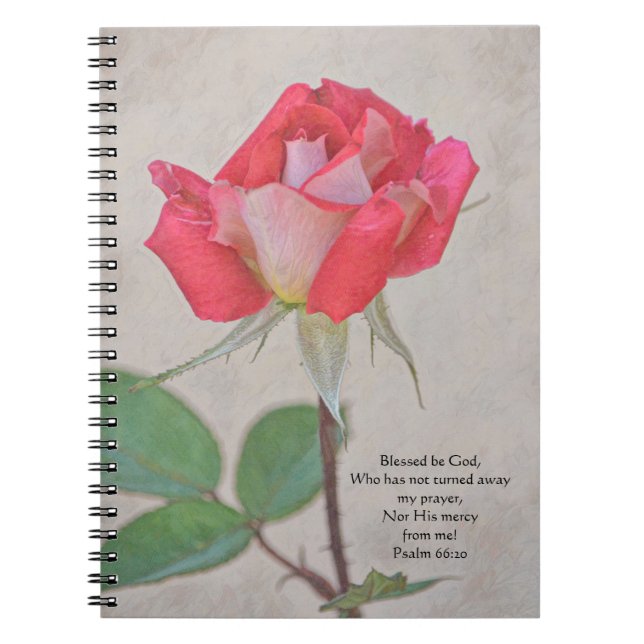 Joli rose rose Carnet Journal de prière (Devant)