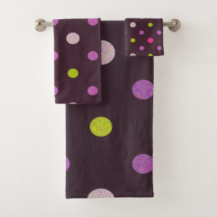 Joli rose violet rouge Pois cercles Motif