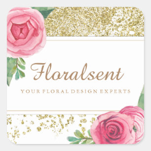 Joli Roses d'aquarelle et Stickers Parties scintil