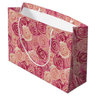 Joli Roses peints Imprimer Grand Sac Cadeau