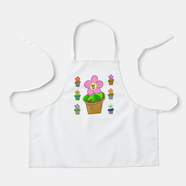 Joli Rosy Posy Fleurs Posées Petit Tablier (Recto)