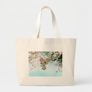 Joli sac cabas en toile de coton Koala en fleurs,