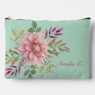 Joli sac cosmétique Turquoise et rose