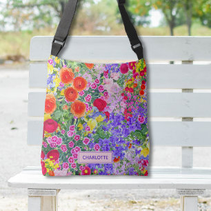 Joli sac fleuri joli coloré avec nom