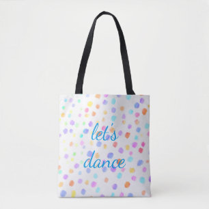 joli sac fourre-tout aquarelle points dansons