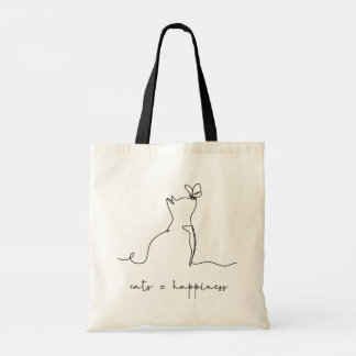 Joli sac fourre-tout de chat heureux | fourre-tout