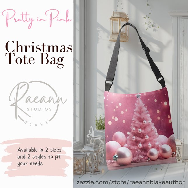 Joli Sac fourre-tout de conception de Noël rose (Créateur téléchargé)