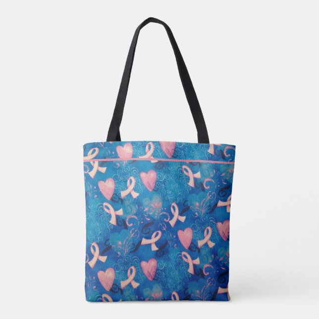 Joli Sac fourre-tout de rubans roses et de Coeurs  (Dos)