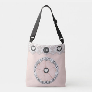Joli Sac fourre-tout floral rose doux en dentelle