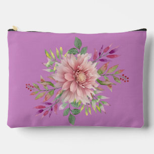Joli sac plastique de lavande et de fleurs roses
