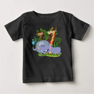 Joli Safari Animaux Baby Raglan T-shirt