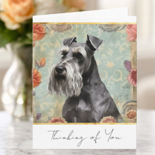 Joli Schnauzer Floral Pensant à Vous