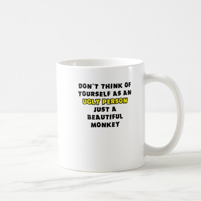 Joli Singe Mug Drôle Humour (Droite)