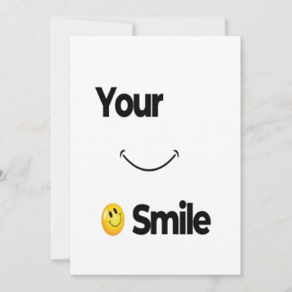Joli Smile Face Invitation avec message positif