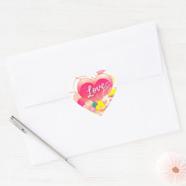 Joli Sticker Coeur Amour Design