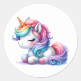 Joli Stickers Unicorne Aquarelle