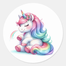 Joli Stickers Unicorne Aquarelle