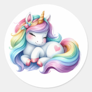 Joli Stickers Unicorne Aquarelle