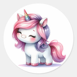Joli Stickers Unicorne Aquarelle
