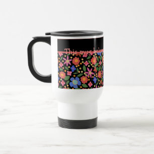 Joli style d'art populaire Floral sur Mug Voyage N
