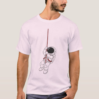 Joli T-Shirt Astronaute Suspendu violet