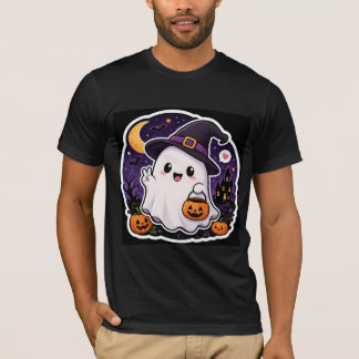 Joli T-Shirt Autocollant Citrouille Fantôme d'Hall