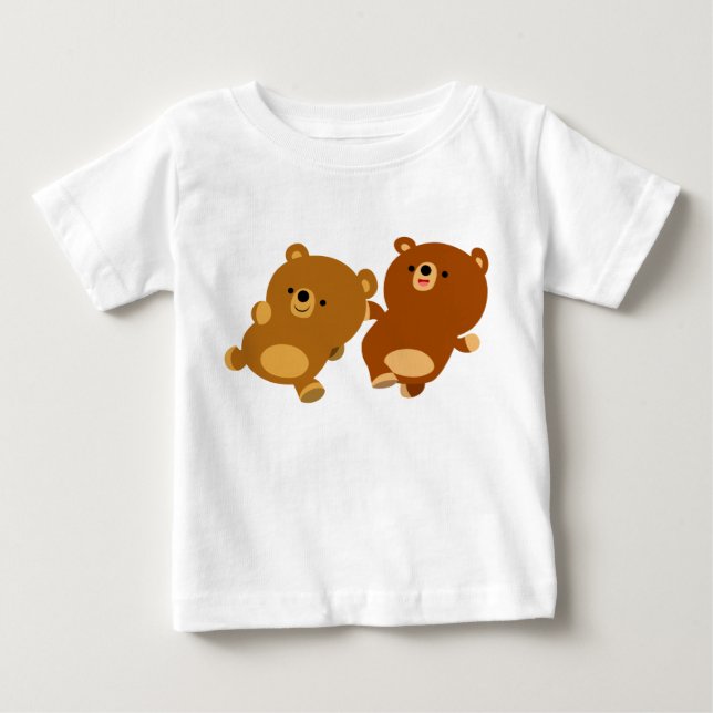 Joli T-shirt bébé avec ours de dessin facétieux (Devant)