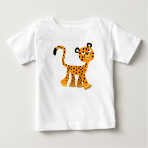 Joli T-shirt bébé Cheetah Cartoon Insouciant