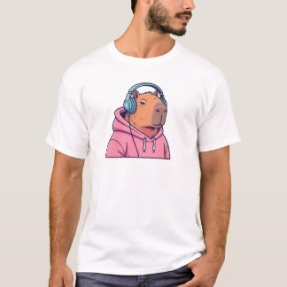 Joli T-Shirt Cartoon Rétro Capybara Streetwear