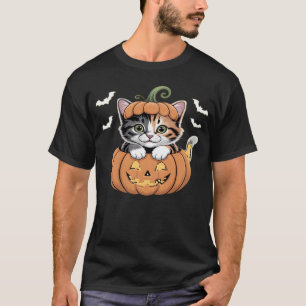 Joli T-Shirt Classique de Kitten d'Halloween dans