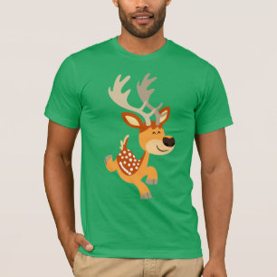 Joli T-Shirt de cerf en jachère en caricature