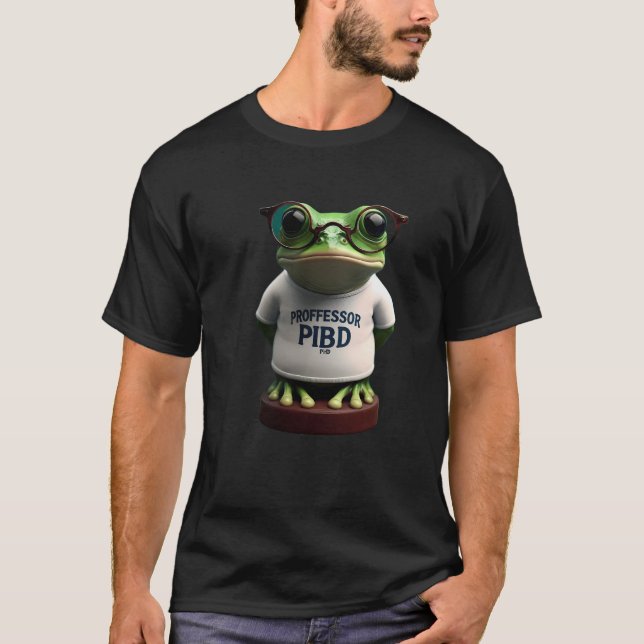 Joli T-Shirt de Grenouille Professeur Académique B (Devant)